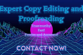 proofread and copy edit your books, novels and articles in a jiffy