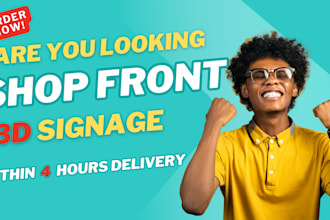 do printable billboard, signboard, shopfront, store front and yard sign