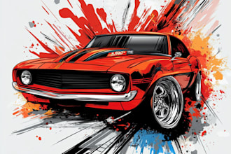 design awesome car t shirt designs and custom t shirt designs