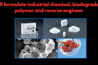 formulate industrial chemical, biodegradable polymer and reverse engineer