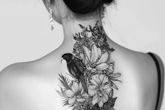 create sleeve tattoo design in geometric style
