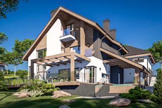 create design and renders of facades for houses