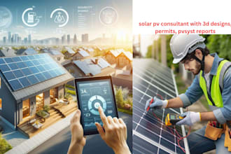 be your solar pv consultant with 3d designs, permits, pvsyst reports