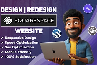 design and redesign squarespace website, or website development