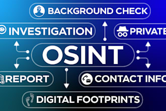 do osint, private investigations and background check