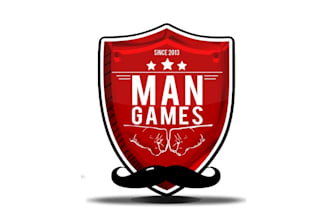 design elegant motivation man games logo