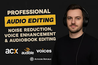 fix noisy audio, edit audiobooks, and enhance voice quality