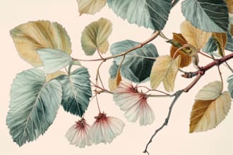 make illustrations, botanical flowers, plants