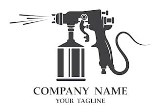 design a unique spray power logo in short time