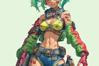 do game character art in unique style