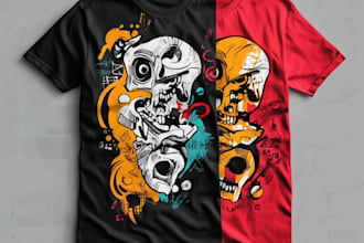 do unique t shirt design for you