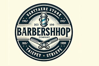 professionally design barber shop logo