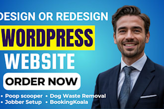 do poop scooper website, jobber, pet care website, bookingkoala, junk removal