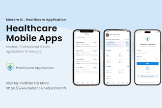 do UI UX of medical, healthcare mobile or tablet app designs