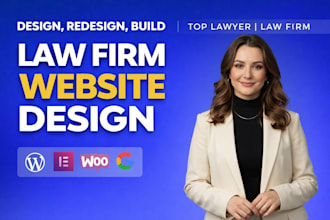 design a professional lawyer or law firm website