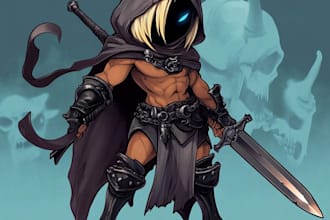 draw dark and medieval fantasy illustrations, and horror art