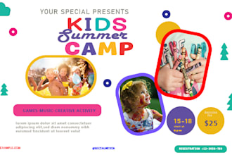 design a joyful imaginationery flyer for kids a vibrant and playful flyer