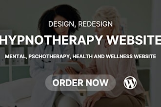 design hypnotherapy website health and wellness website
