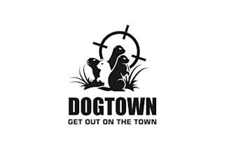 design attractive dog town brand logo