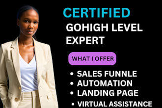 gohighlevel landing page website gohighlevel sales funnel ghl expert