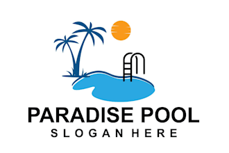 create a modern swimming pool logo for your company
