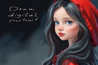 draw digital portrait art