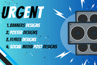 make urgent posters, flyers, social post designs uisng canva