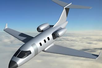make 3d aircraft model, airplane, game asset model, microsoft flight simulator