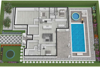 design 2d,3d floor plans from sketches using floorplanner