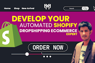 develop automated shopify clone dropshipping ecommerce and landing page expert