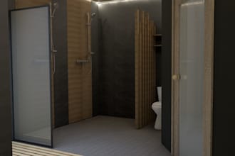 design a beautiful bathroom and toilet