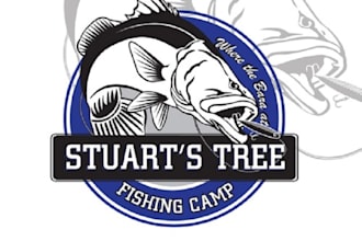 design high quality spotless fishing camp logo