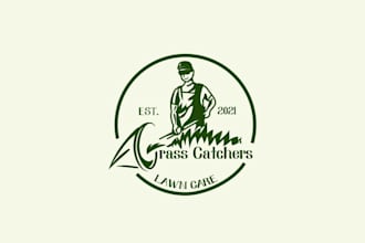 design sustainability lawn care company logo