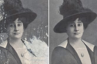 restore, restoration repair fix damaged photo, improve image