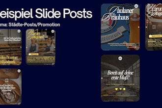 create professional and creative instagram slide carousel posts