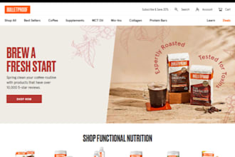build branded coffee website coffee shopify coffee store cafe website