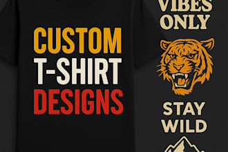 design unique and trendy t shirt graphics for you
