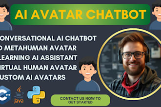 build conversational ai avatar chatbot, metahuman elearning 3d avatar assistant