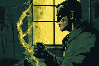 comic book illustration with comic book illustrator