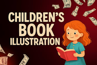 illustrate your children storybook with cover and full page illustrations
