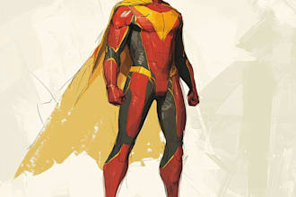 draw your superhero character design