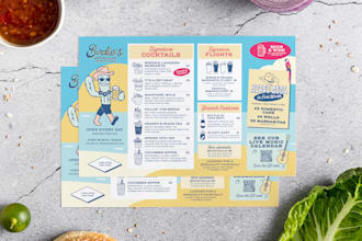 make an amazing menu card, food menu, restaurant menu design