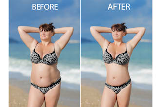 do body slimming remove double chin, face swap, and face retouching