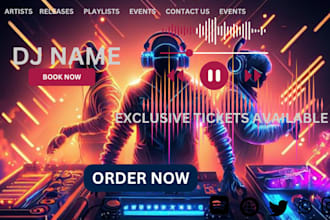 design website for dj, musician, band or record label