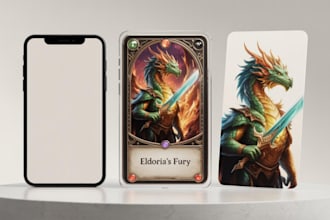 design your trading card or template for tcg ccg sport or nft board game art