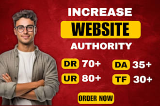 increase ahrefs domain rating DR, moz authority da majestic tf upto 70