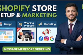 build a ready to launch shopify store with full setup
