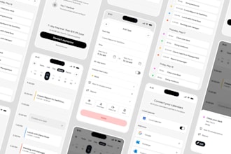 design modern and clean mobile app UI using figma