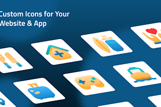 design unique, custom icons for websites and app