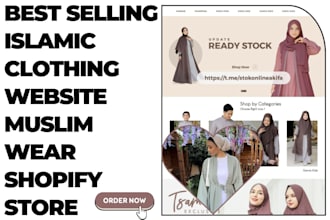 design islamic clothing website abaya store muslim wear shopify store